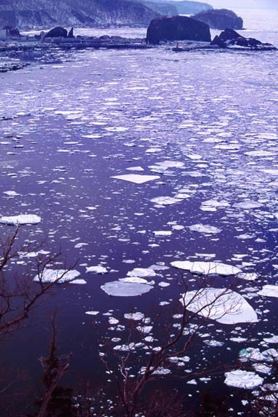 オホーツクの流氷、海明け近ずく